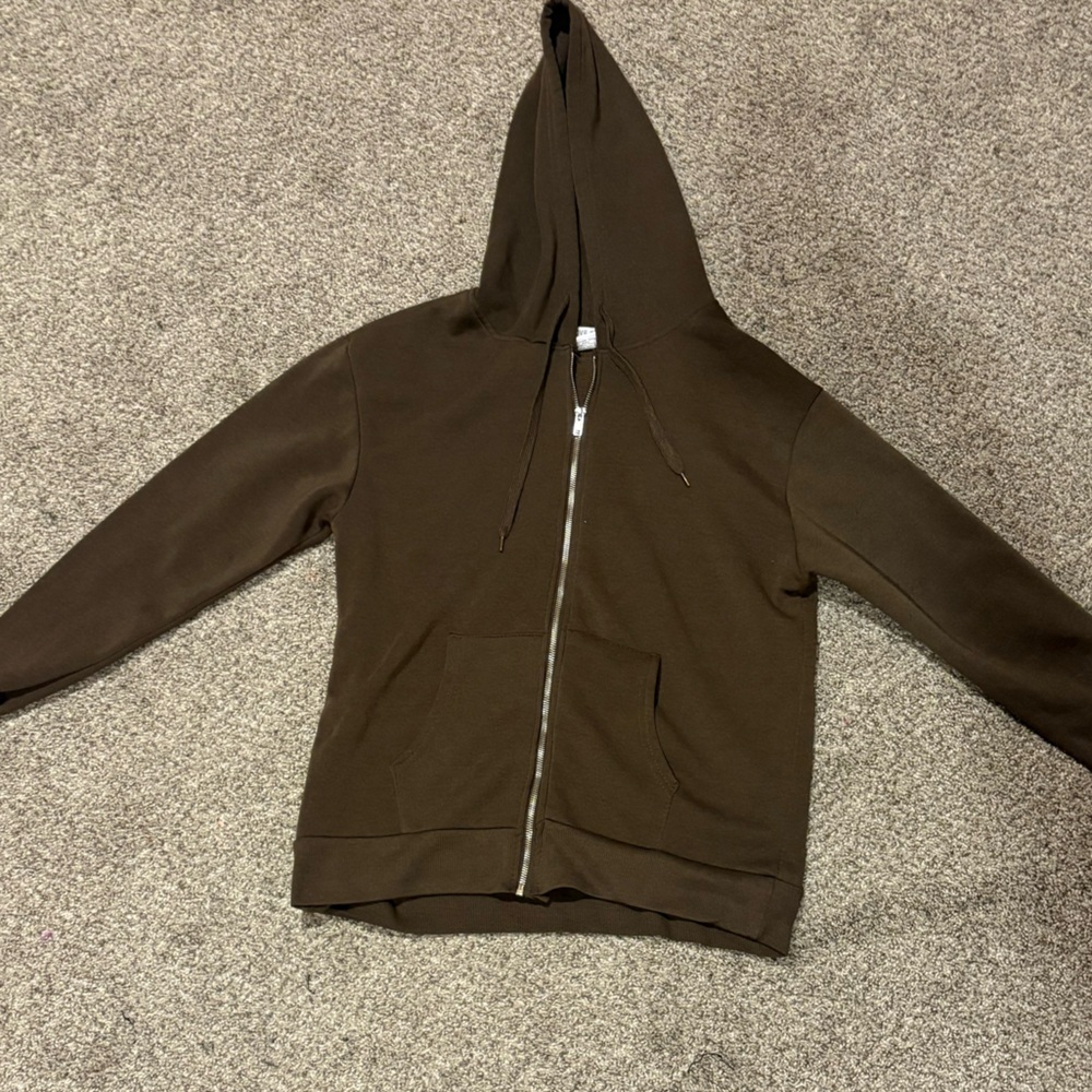 Brown Zip-Up Hoodie